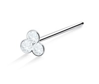 Colorful Stones Silver Straight Nose Stud NSKA-823